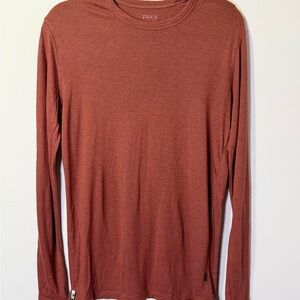 PAKA Men's Aire/Baselayer Long-sleeve Shirt, Clay, XS